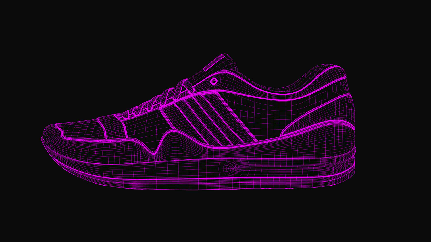 Sport Schuh / Sports Shoe 3d-render wireframe 3